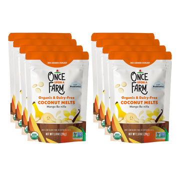 Once Upon A Farm Organic Coconut Melts, Mango Ba-Nilla, 8Ct