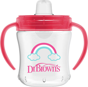 Dr. Brown'S Transition Sippy Cup With Soft Spout - Pink - 6Oz - 6M+