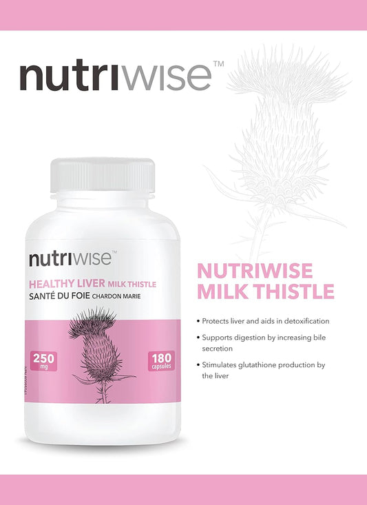 NutriWise High Potency Milk Thistle Silymarin 250mg