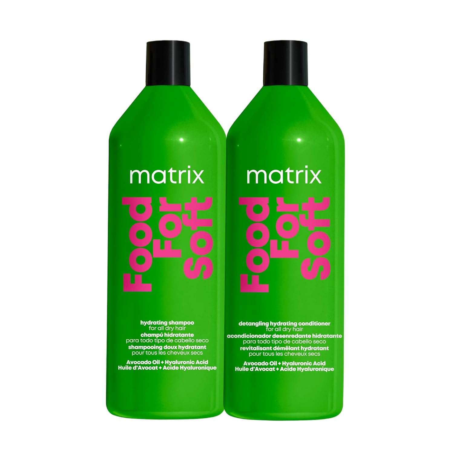 Matrix Food For Soft Shampoo And Conditioner Set | Hydrating Haircare For Moisturizing | Detangles And Cleanses | Hyaluronic Acid | Avocado Oil | For Dry, Brittle Hair