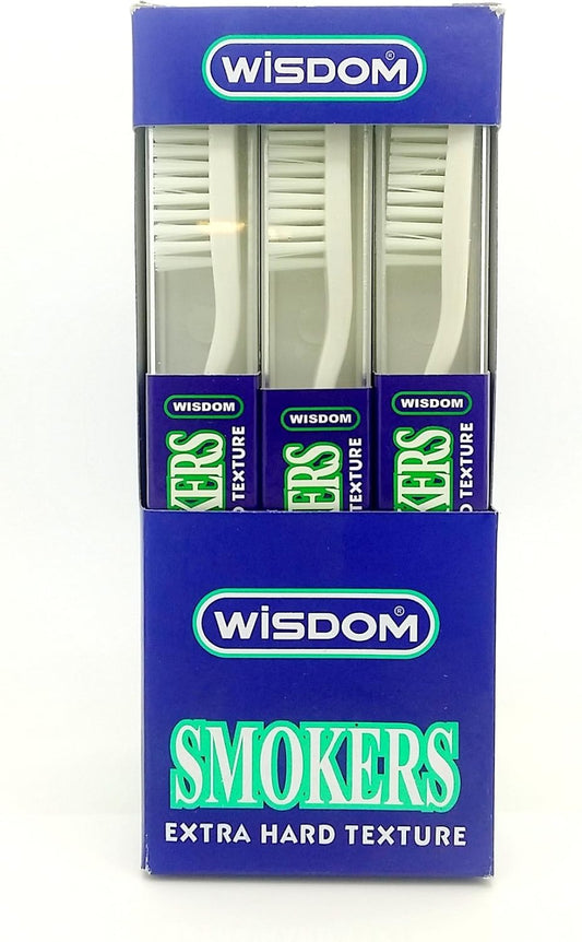 Wisdom Smokers Extra Hard Nylon Toothbrush Pack Of 12