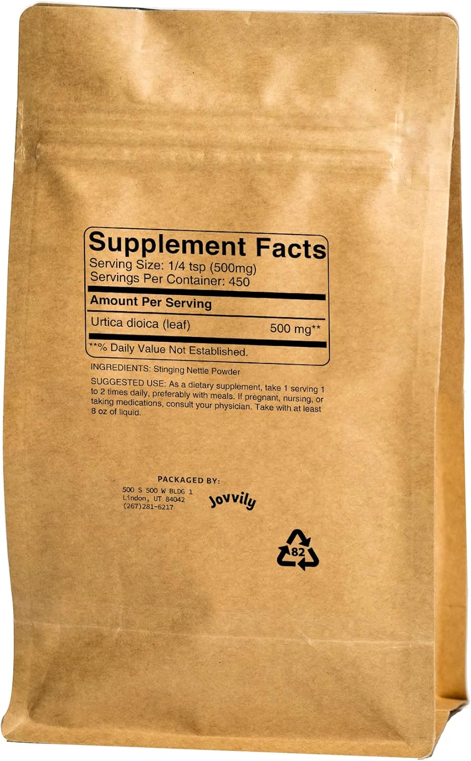 Jovvily Nettle Leaf Powder - 8 Oz - Herbal Supplement : Health & Household