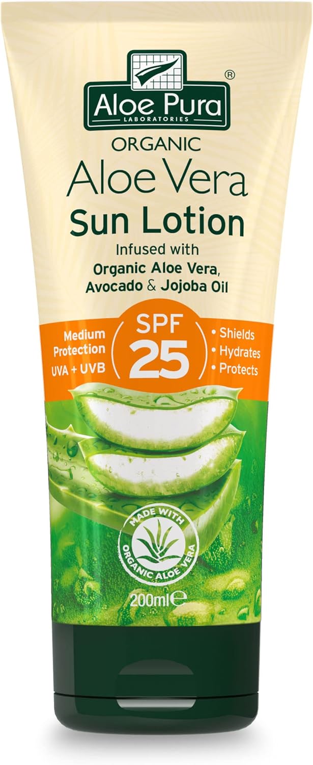 Aloe Pura, Organic Aloe Vera Aftersun Lotion, Natural, Vegan, Cruelty Free, Paraben & Sls Free, Soothing, 200Ml