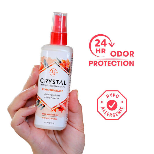 Crystal Mineral Deodorant Spray, Pomegranate, 4.0 oz, Pack of 2