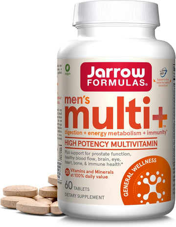 Jarrow Formulas Men'S Multi+ Multivitamins, Multivitamin For Men, 60 Tablets, 30 Day Supply