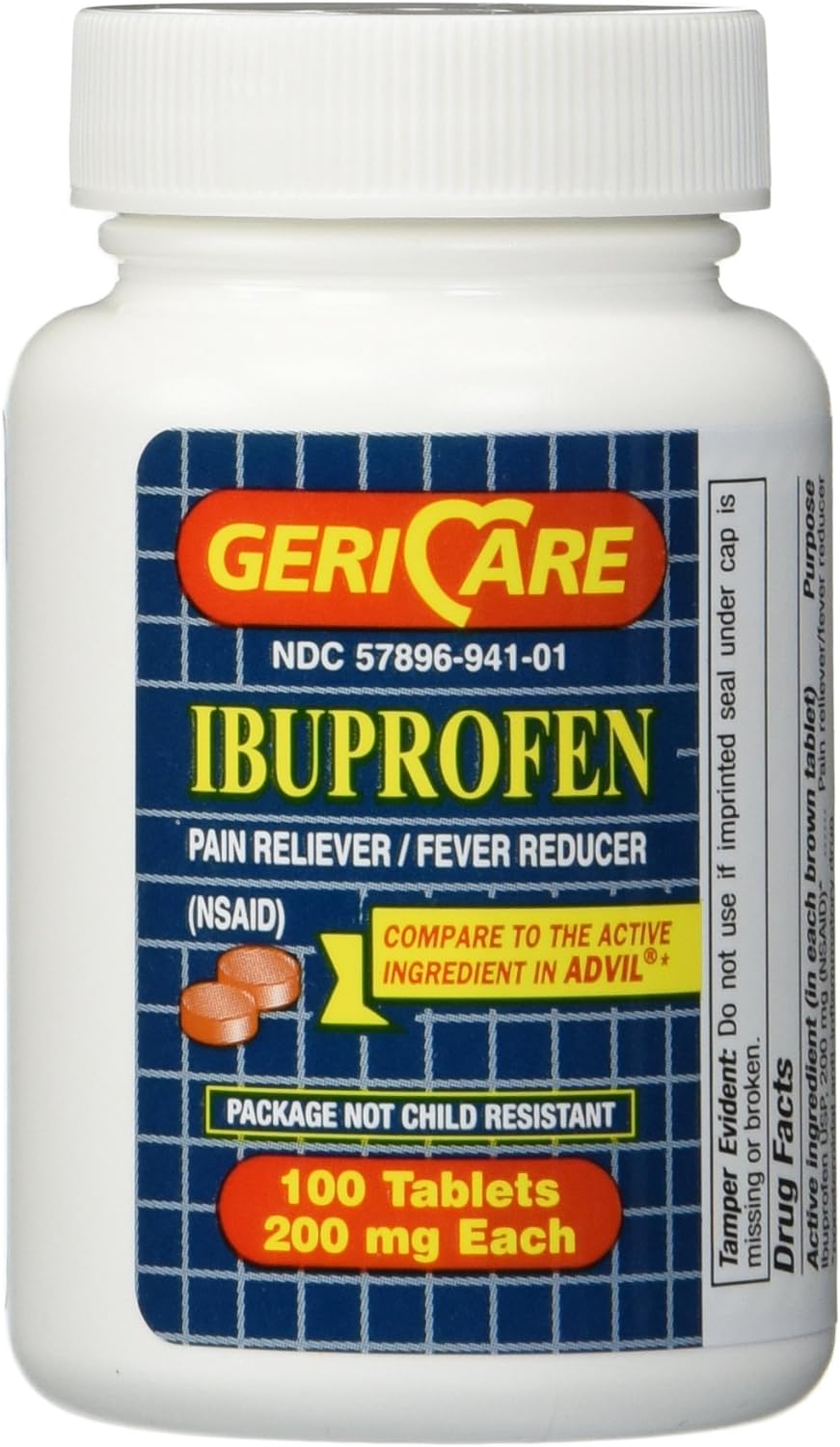 Geri Care IBUPROFEN Pain Relief Tablets (100 Count)