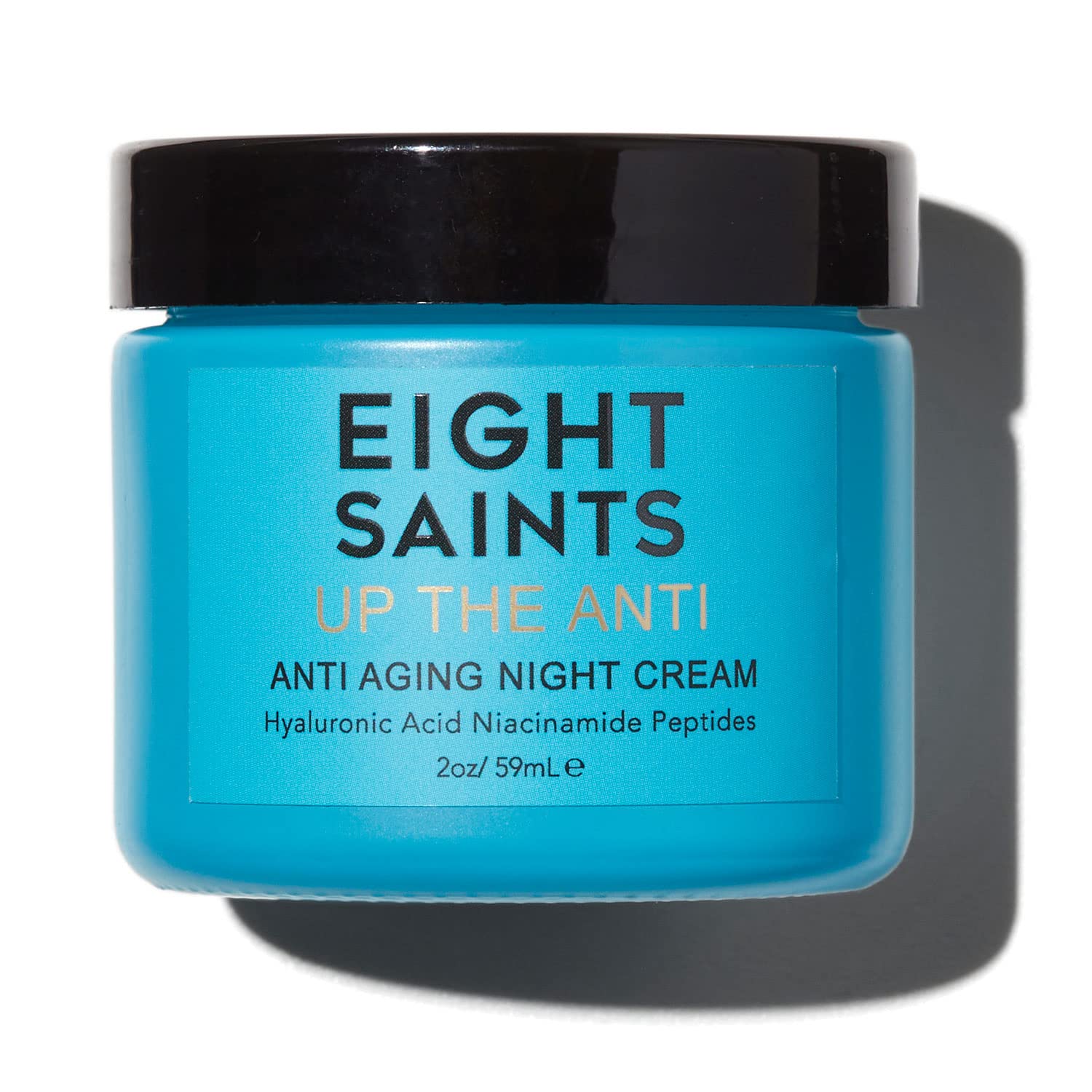 Eight Saints Skin Care Up the Anti Night Cream Face Moisturizer to Reduce Fine Lines and Wrinkles, Natural and Organic Anti Aging Cream For Face with Niacinamide and Hyaluronic Acid, 2 Ounces