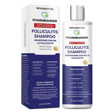 Anti-Fungal Shampoo For Folliculitis, Seborrheic Dermatitis, Scalp Psoriasis - Relieves Itchy & Dry Scalp