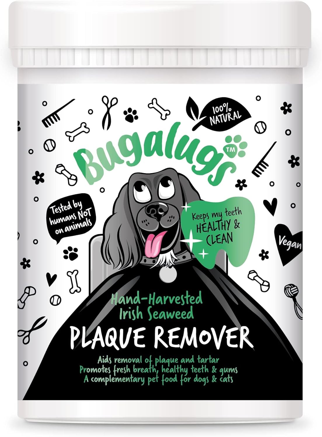 BUGALUGS Plaque Off Remover For Dog 200g Teeth & Bad Breath 100% Natural | Plaque Off Dogs No Need For Dog Toothbrush or Dog Toothpaste | Remove Dog Bad Breath & Plaque Remover For Dogs & Cats (200g)?BLSSWPD200