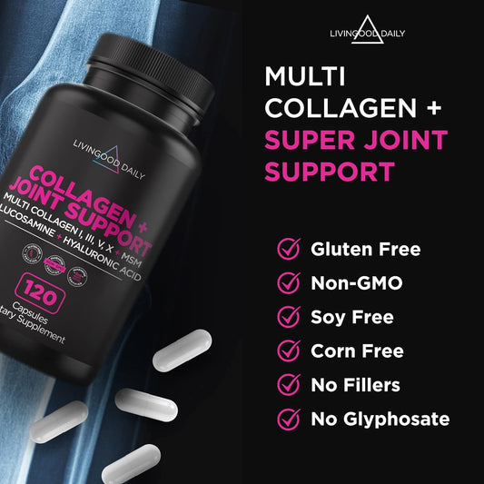 Livingood Daily Joint Support Bundle - Omega Fatty Acids with Collagen to Support The Overall Joint Health