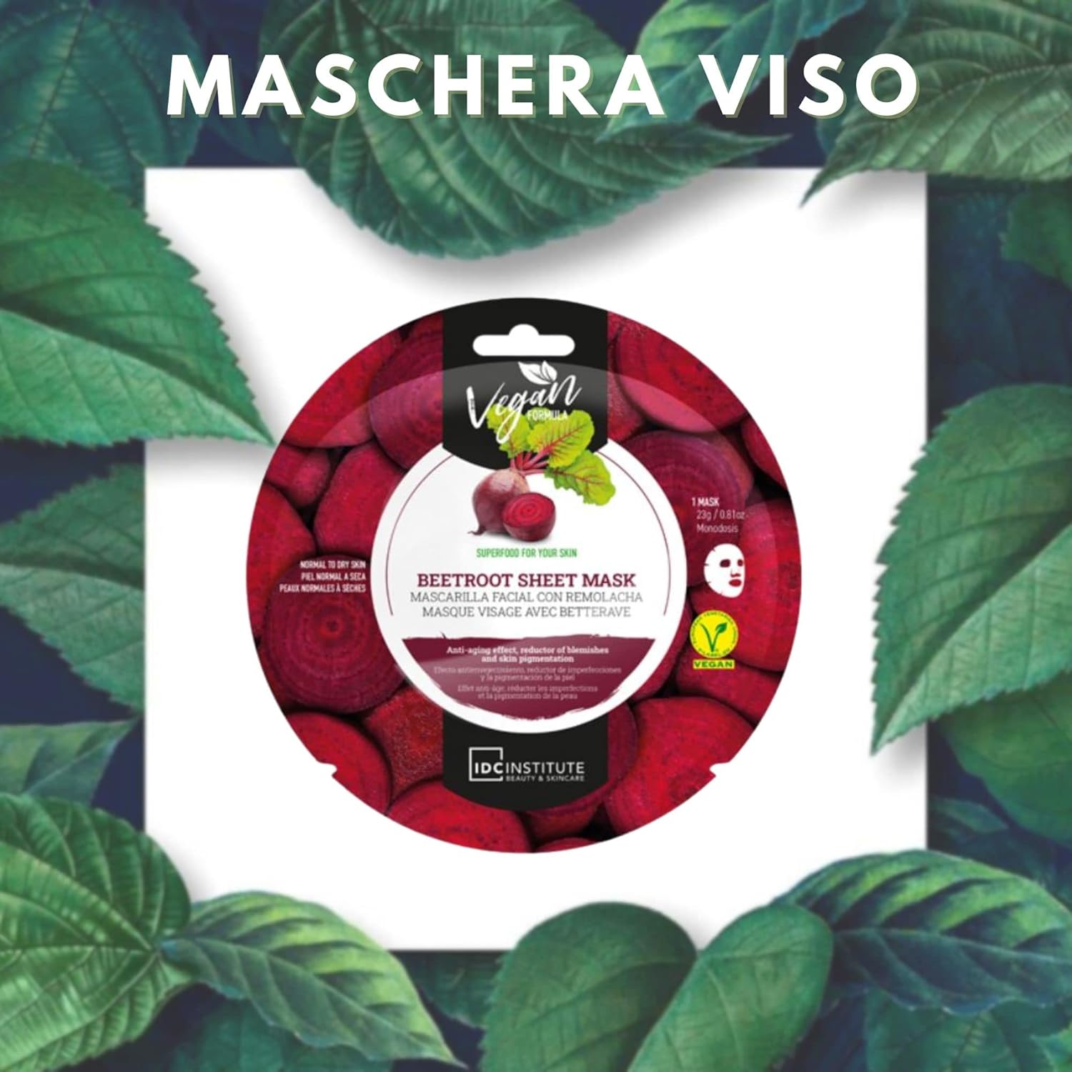 Idc Institute Mask Beetroot For Normal To Dry Skin 23G Anti-Aging Effect, Reductor Of Blemishes And Skin Pigmentation