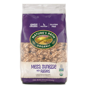 Nature's Path Organic Gluten Free Mesa Sunrise with Raisins Cereal, 1.81 Lbs. Earth Friendly Package (Pack of 6), Non-GMO, Heart Healthy, High Fiber, 3g Plant Based Protein