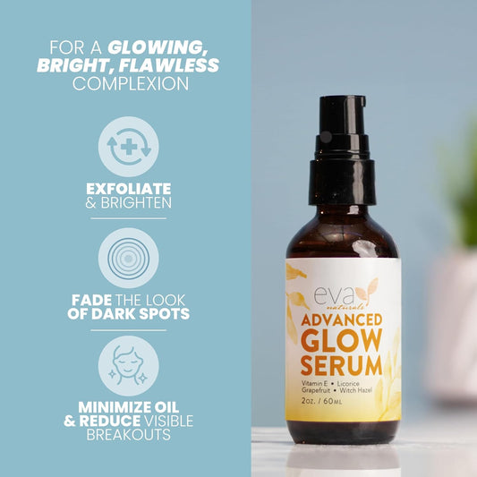 Revitalizing Glow Serum With Licorice Root, Witch Hazel, & Aloe - Enhances Natural Glow, Evens Skin Tone - Lightweight Hydrating Formula (2Oz)