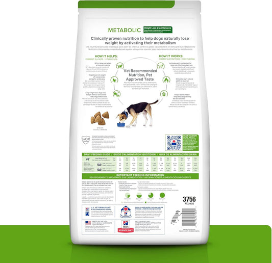 Hill'S Prescription Diet Metabolic Weight Management Lamb Meal & Rice Formula Dry Dog Food, Veterinary Diet, 6 Lb. Bag