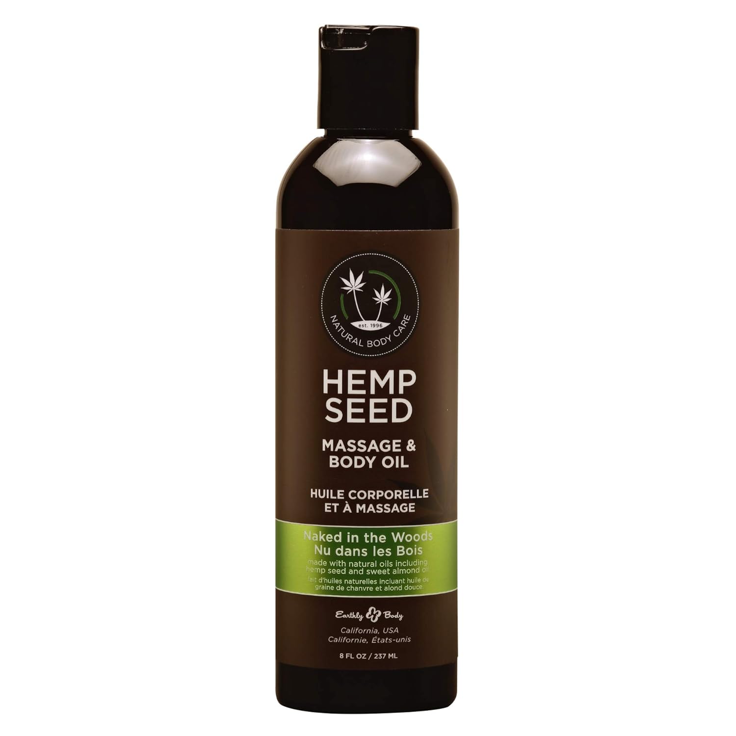 Hemp Seed Massage & Body Oil - 8 Fl. Oz. - Nourishing, Moisturizing Massage Oil - Hemp Seed, Apricot, Grapeseed & Sweet Almond Oil - Vegan & Cruelty Free