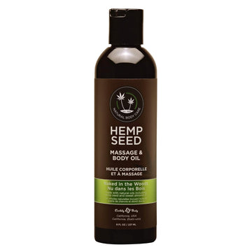 Hemp Seed Massage & Body Oil - 8 Fl. Oz. - Nourishing, Moisturizing Massage Oil - Hemp Seed, Apricot, Grapeseed & Sweet Almond Oil - Vegan & Cruelty Free