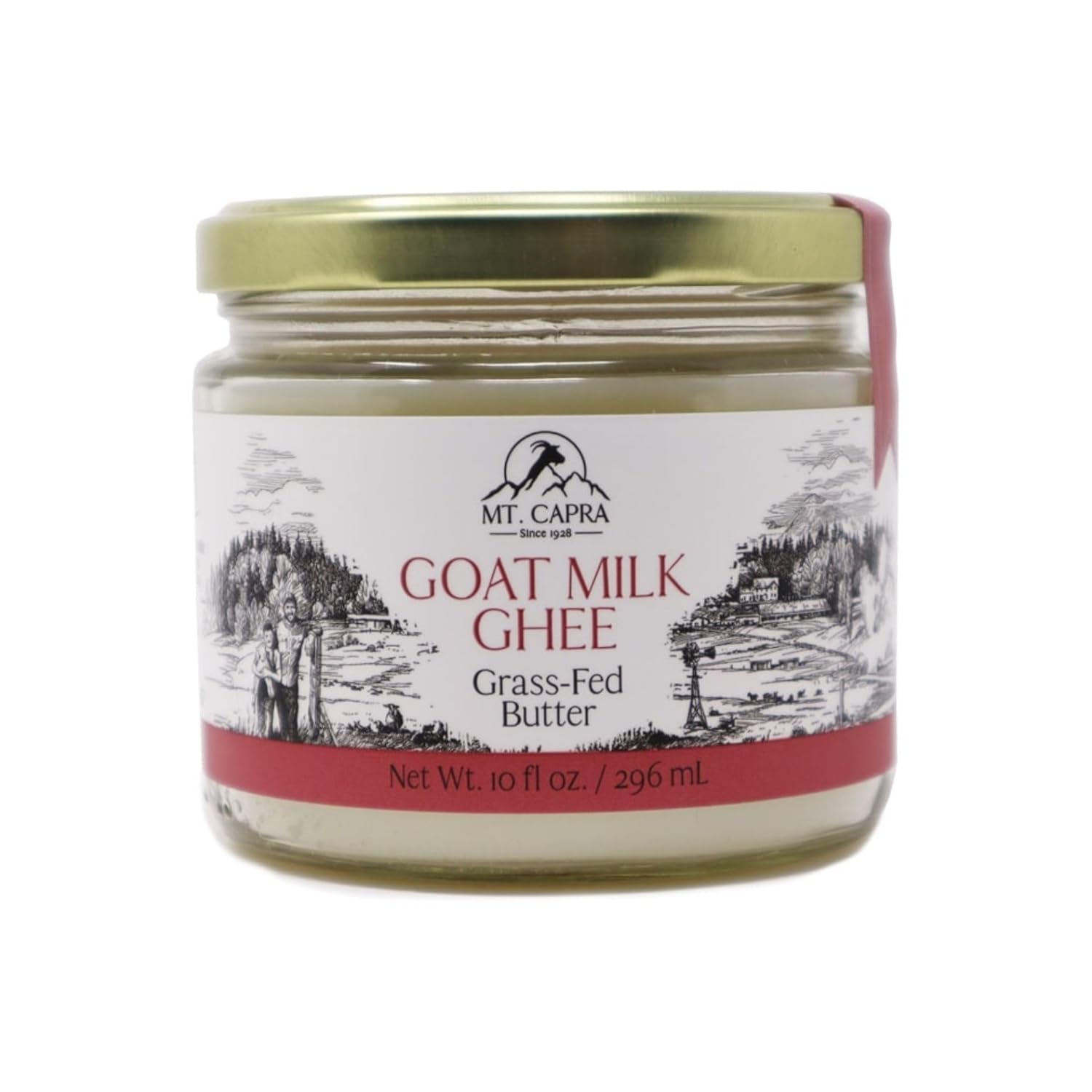 Goat Milk Ghee | Grass-Fed Clarified Butter High In Mct Oil Perfect For Bulletproof Coffee, Keto, Paleo, And Whole 30 Diets | Pasture Raised And Unsalted | 59 Servings - 10 Fl Oz