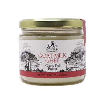 Goat Milk Ghee | Grass-Fed Clarified Butter High In Mct Oil Perfect For Bulletproof Coffee, Keto, Paleo, And Whole 30 Diets | Pasture Raised And Unsalted | 59 Servings - 10 Fl Oz