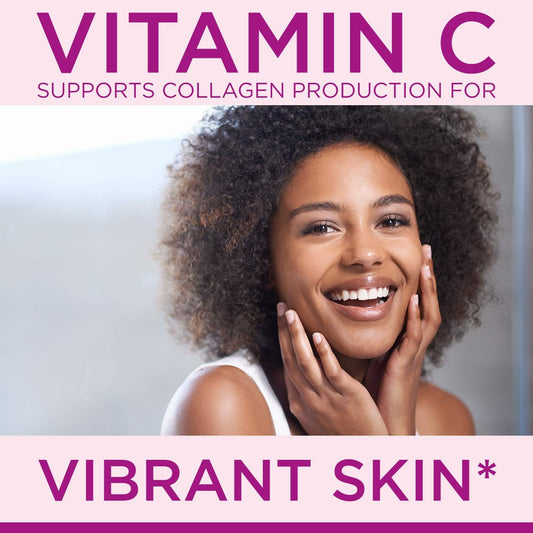 Nature'S Bounty Hair Skin And Nails Vitamins With Biotin & Vitamin C Optimal Solutions, Hair Skin And Nails Gummies - Strawberry Flavored, 80 Gummies (3 Pack ) 80 Count