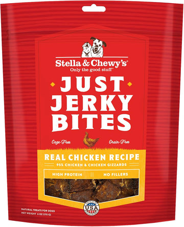 Stella & Chewy'S Just Jerky Bites Real Chicken Recipe Dog Treats, 6 Oz. Bag