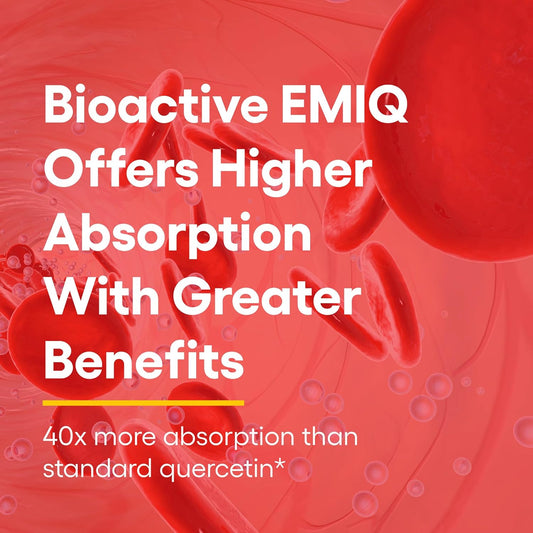 Natural Factors, Bioactive Quercetin Emiq 50 Mg With Vitamin C, Supports Sinus, Heart And Immune Health