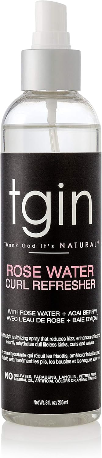 Tgin Rose Water Refresher Spray For Curly Hair, 8Oz (236Ml)