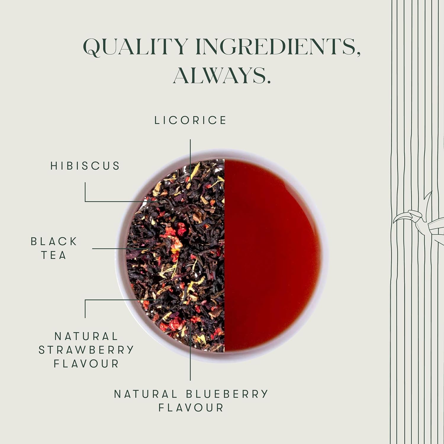 Luxmi Estates - Hibis-Kiss - Organic Hibiscus Tea - Loose Leaf - 100G (50 Cups) | With Hibiscus, Strawberry, Organic Black Tea And Other Natural Extracts | Juicy, Triopical And Fresh