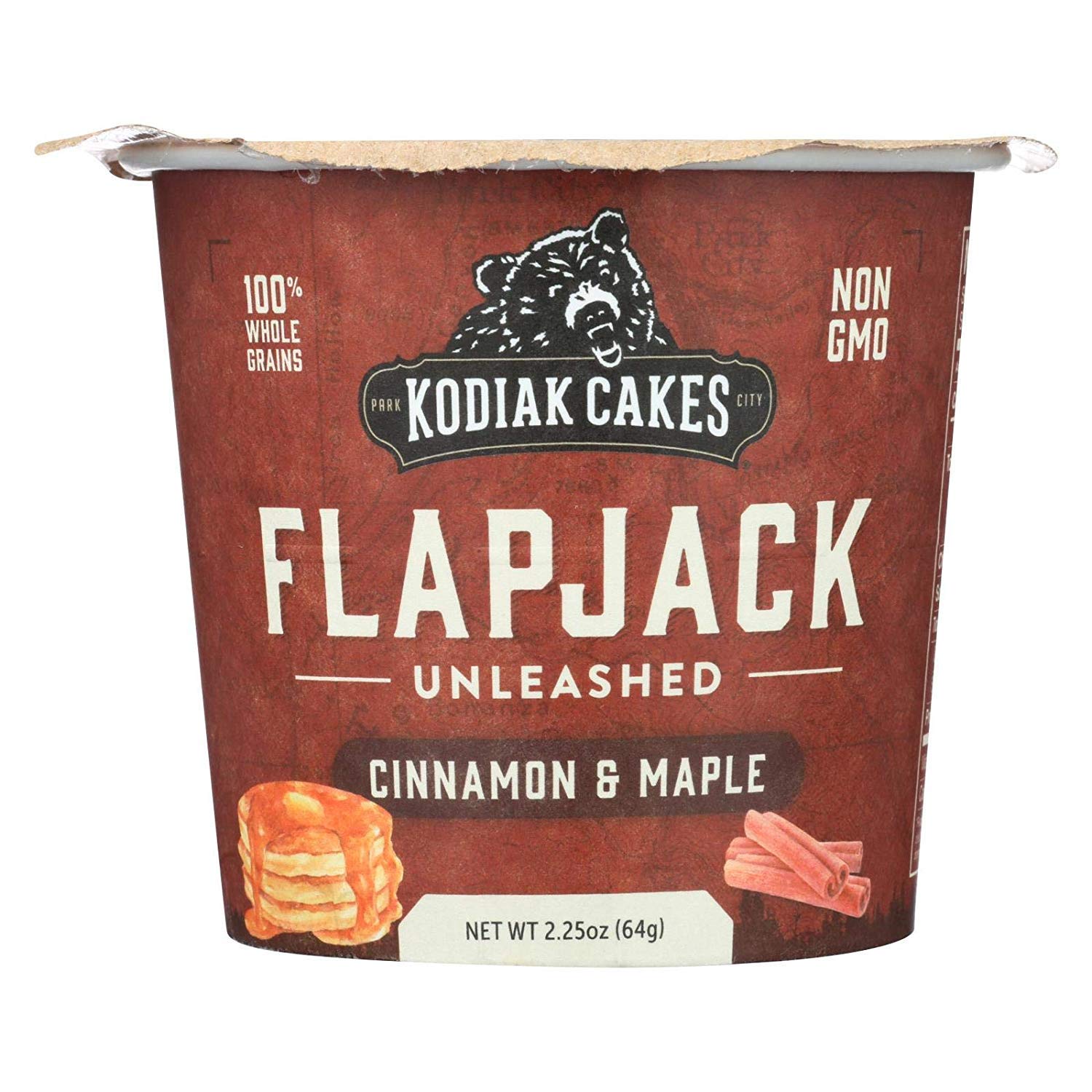 KODIAK CAKES, Flapjack, Onthego, Cinn Mpl, Pack of 12, Size 2.25 OZ, (Low Carb Kosher) : Grocery & Gourmet Food