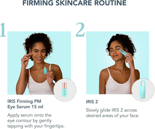 Foreo Eye Candy Iris 2 Bundle - Lymphatic Drainage Eye Massager + Foreo Iris Firming Pm Serum, 15 Ml - Dark Circle & Puffiness Reducer - Anti-Wrinkle Treatment