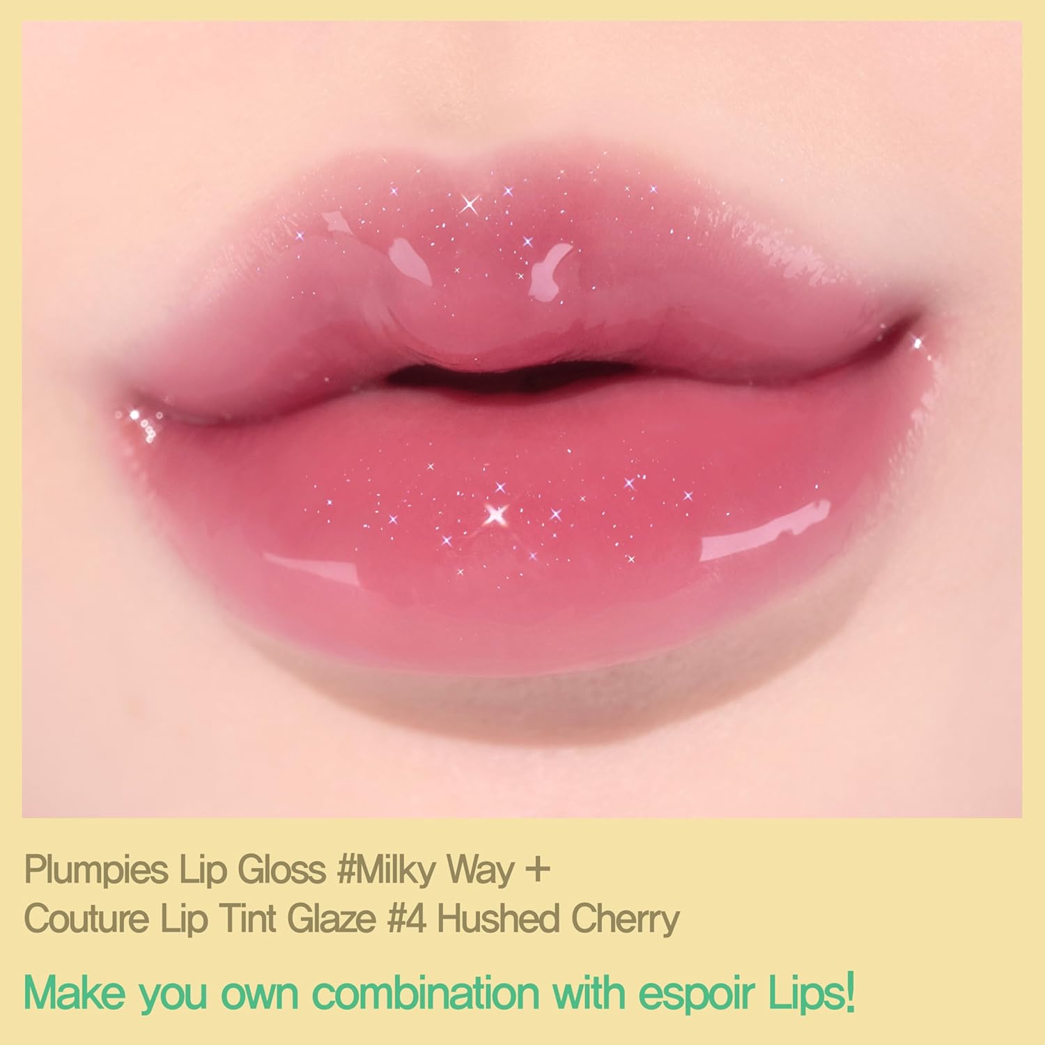 Espoir Plumpies Lip Colloection Lip Gloss #Milky Way ? Color Changing Lip Care With Plumping Effects ? Chubby Tip Lip Gloss For Easy Application ? Switching Color Cool With Bluish Glitter