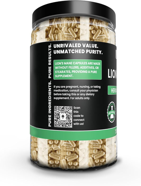 Pure Original Ingredients Lion'S Mane (730 Capsules) No Magnesium Or Rice Fillers, Always Pure, Lab Verified