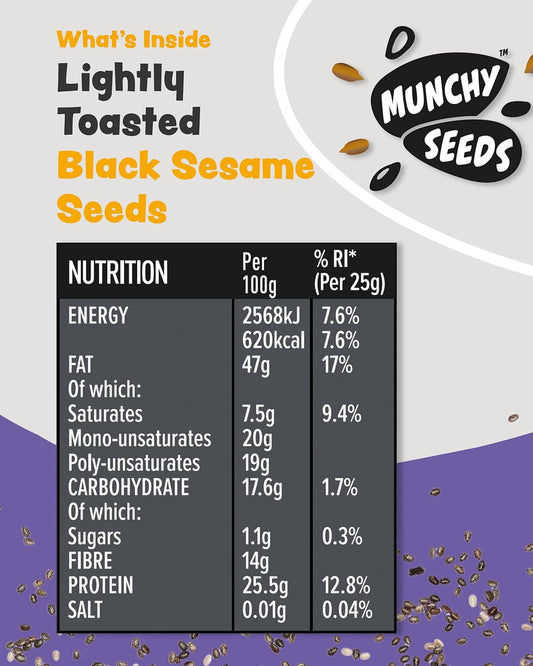 Munchy Seeds Lightly Toasted Black Sesame Seeds 150G