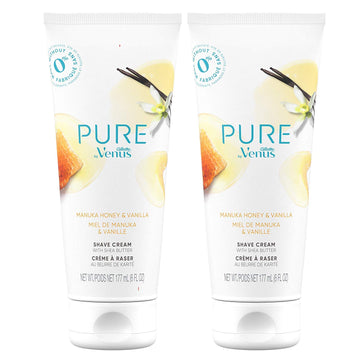 Pure By Gillette Venus Shaving Cream Manuka Honey And Vanilla, 6Oz (Pack Of 2)