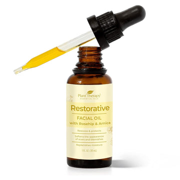 Plant Therapy Restorative Facial Oil with Rosehip & Arnica 1 oz Natural Ingredients, Restore & Protect Skin, Antioxidants and Fatty Acids, Deeply Nourish Skin