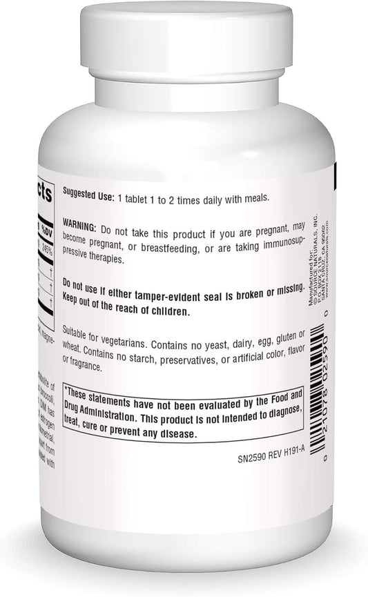 Source Naturals Dim, Diindolylmethane 200Mg With Bioperine, Vitamin E & More - 120 Tablets