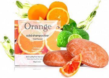 Duoffanny Shampoo Bar Conditioner For Hair Growth Cleanse Moisturize Nourish Strengthen Handcrafted Soap Safe Hair Care For Men & Women All Hair Types Plastic-Free 60G (Ginger)