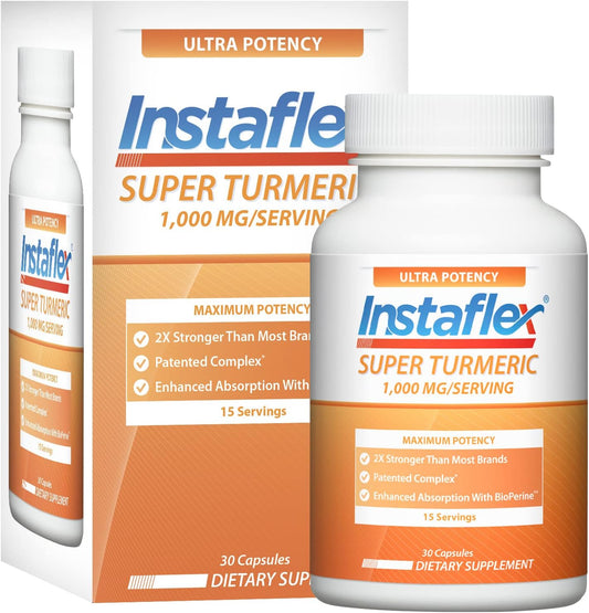 Instaflex Super Turmeric - 1000mg Turmeric Curcumin with BioPerine, Black Pepper Extract, 95% Curcuminoids, 30 Count