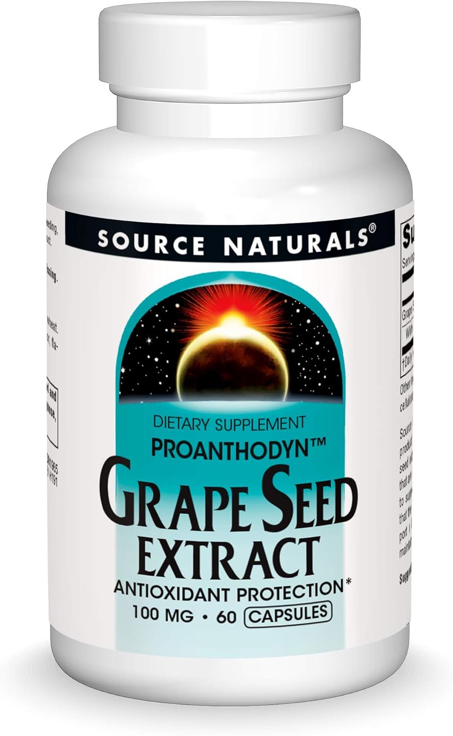 Source Naturals Grape Seed Extract, Protects & Supports Healthy Aging Brain*, 100 Mg - 60 Capsules
