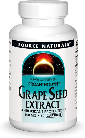 Source Naturals Grape Seed Extract, Protects & Supports Healthy Aging Brain*, 100 Mg - 60 Capsules