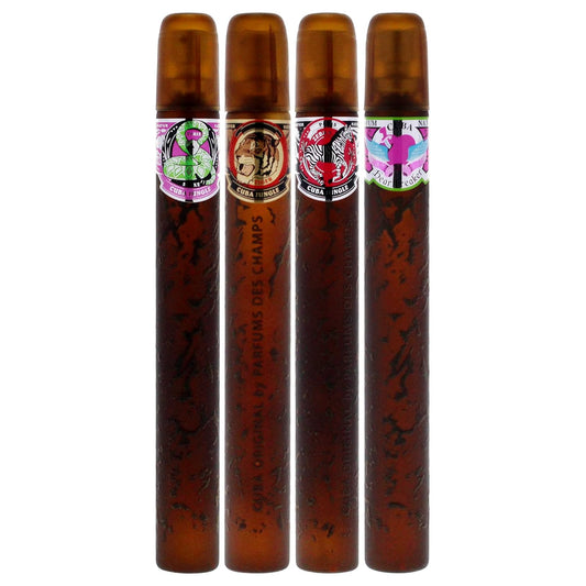 Cuba Jungle 4 Pieces Gift Set For Women, (Snake + Tiger + Zebra + Heartbreaker 4×1.17 Ounce Eau De Parfum Spray)