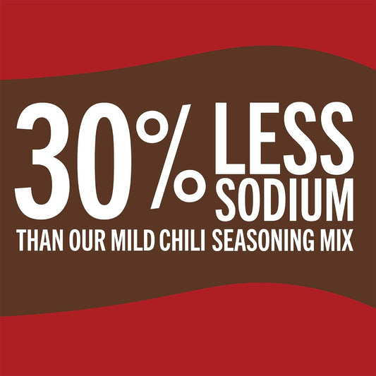 McCormick 30% Less Sodium Mild Chili Seasoning Mix, 1.25 oz (Pack of 12)