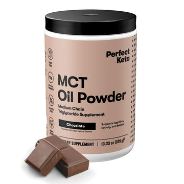 Perfect Keto 7G Mct Oil Powder, Medium Chain Triglycerides Supplement, Non Dairy Coffee Creamer For Keto Diet, Ketogenic Mct Oil Mix For Coffee, Smoothie, Protein Shakes, Tea, Unflavored, 30 Servings