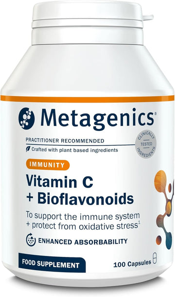 Metagenics Vitamin-C + Bioflavonoids - Support Immune Function - With Rutin, Quercetin And Grape Seed Extract - 100 Capsules