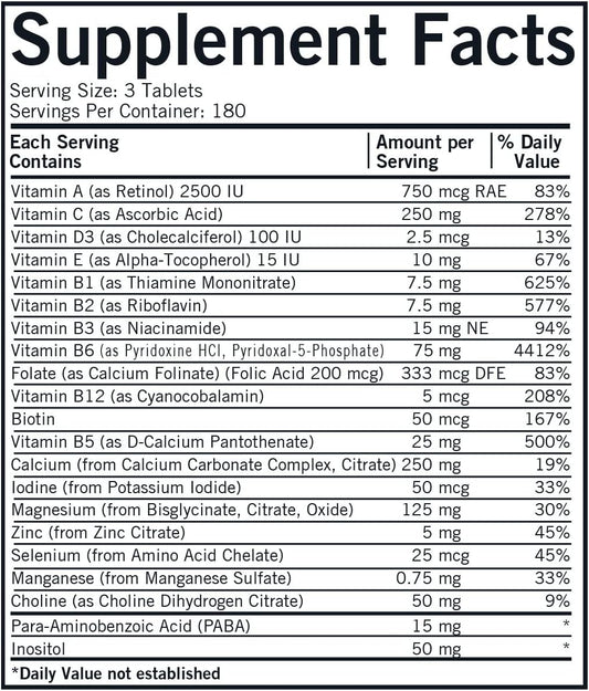 Super Nu-Thera With Extra P5P, 540 Tablets, Kirkman Labs