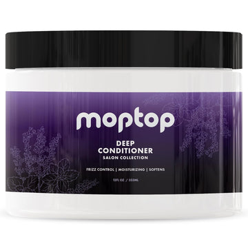 Moptop Salon Deep Conditioner, Hair Mask For All Hair Types, Hair Repair Cream, Intense Hydration For Dry, Damaged & Frizzy Curls, Paraben Free & Silicone Free