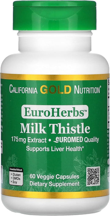 Milk Thistle Extract, Supports Liver Health, Standardized To 80% Silymarin Flavonoids, 175 Mg, 60 Veggie Capsules