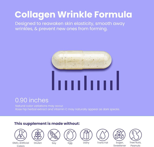 Sanar Naturals Collagen Pills With Vitamin C, E - For Wrinkles, Hair, Skin, Nails, And Joint Health - Hydrolyzed Collagen For Women & Men, Collagen Peptides Supplement, 150 Capsules