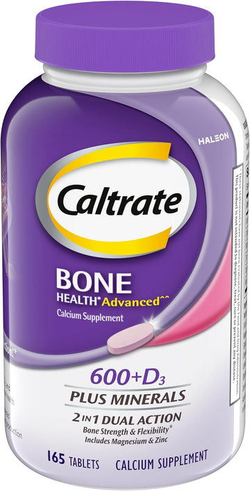 Caltrate 600 Plus D3 Calcium And Vitamin D Supplement Tablets, Bone Health Supplements For Adults - 60 Count