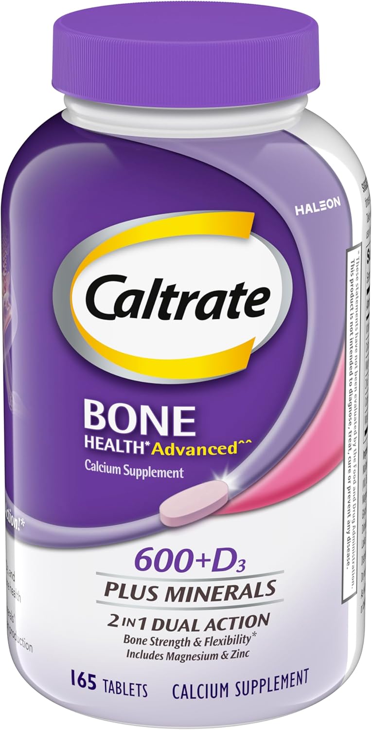 Caltrate 600 Plus D3 Plus Minerals Calcium And Vitamin D Supplement Tablets, Bone Health And Mineral Supplement For Adults - 120 Count (Packaging May Vary)