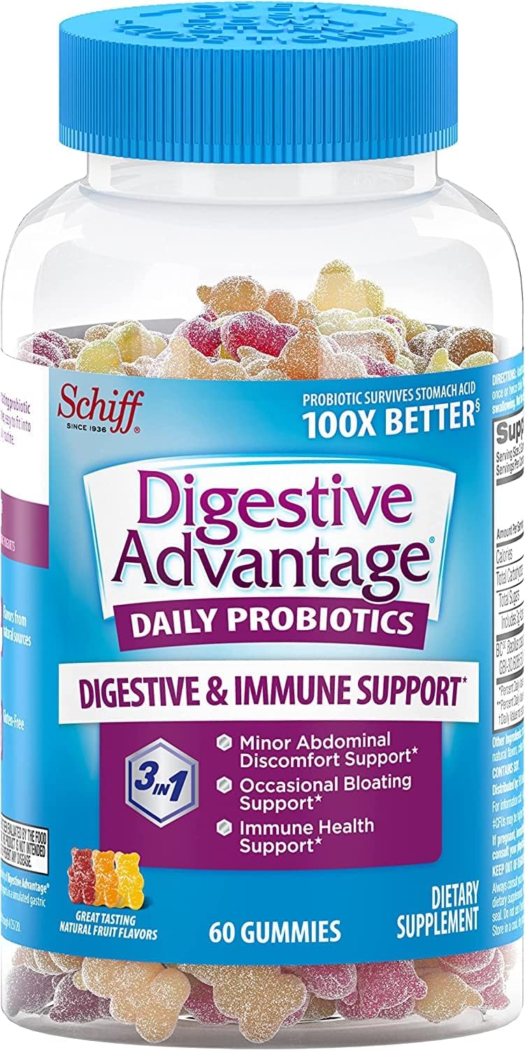 SCHIFF Vitamins DIGSTV ADVNTG PROBIO Gum, 60 CT